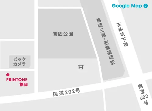 PRINTÖNE FUKUOKA map